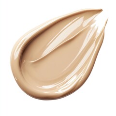 Light beige foundation smear, smooth texture