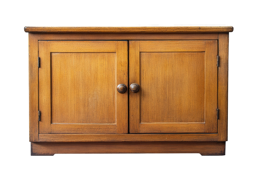 old retro wooden cabinet isolated on white or transparent background