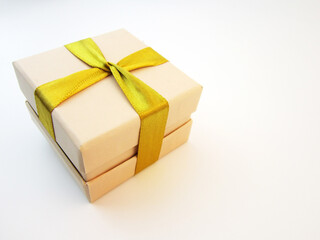 Gift box on white background. International Women's Day, Birthday, Valentine's Day or Mother's Day