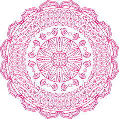 Beautiful flower art and mandala vector design