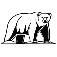 Obraz premium a vector silhouette image of a polar bear icon (12).eps
