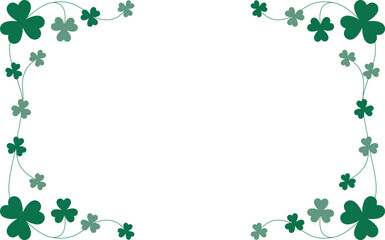 Clover frame illustration for st patricks day. St Patrick's day decoration