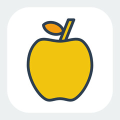 apple icon in filled color style