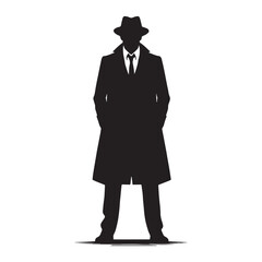 Masked Performer Actor silhouette, the mystery behind the mask - Actor illustration - Minimalist Actor vector - Profession silhouette

