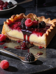 Berry Tart with a Touch of Sweet Temptation