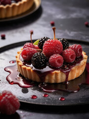 Berry Tart with a Touch of Sweet Temptation