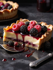 Berry Tart with a Touch of Sweet Temptation