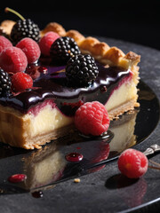 Berry Tart with a Touch of Sweet Temptation