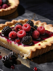 Berry Tart with a Touch of Sweet Temptation