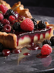 Berry Tart with a Touch of Sweet Temptation
