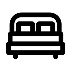 bed outlined black style