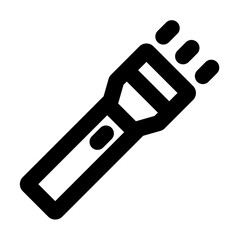 flashlight outlined black style