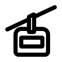 cable car outlined black style