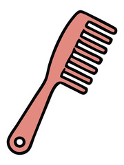 Modern Pink Wide-Tooth Comb for Curly and Thick Hair