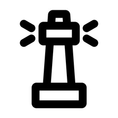 lighthouse outlined black style