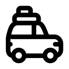 travel car outlined black style