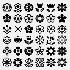 6.eps"A stunning collection of flower illustrations featuring various floral designs in a creative and elegant style. Perfect for wedding invitations, greeting cards, botanical branding, textile patte