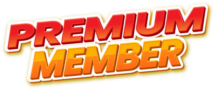 Premium Member text Art Graphc 3D