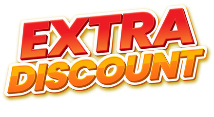 Extra Discount Text Sticker Promotion