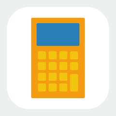 calculate icon in flat color style
