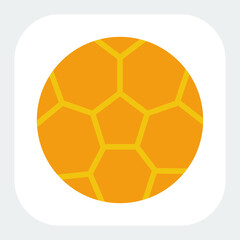 soccer ball icon in flat color style