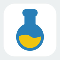 chemical icon in flat color style