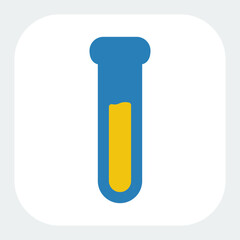 chemical icon in flat color style