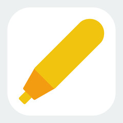 marker icon in flat color style