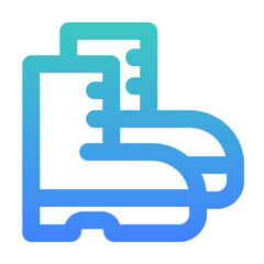 Obraz premium boots outlined gradient style