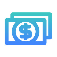 money outlined gradient style