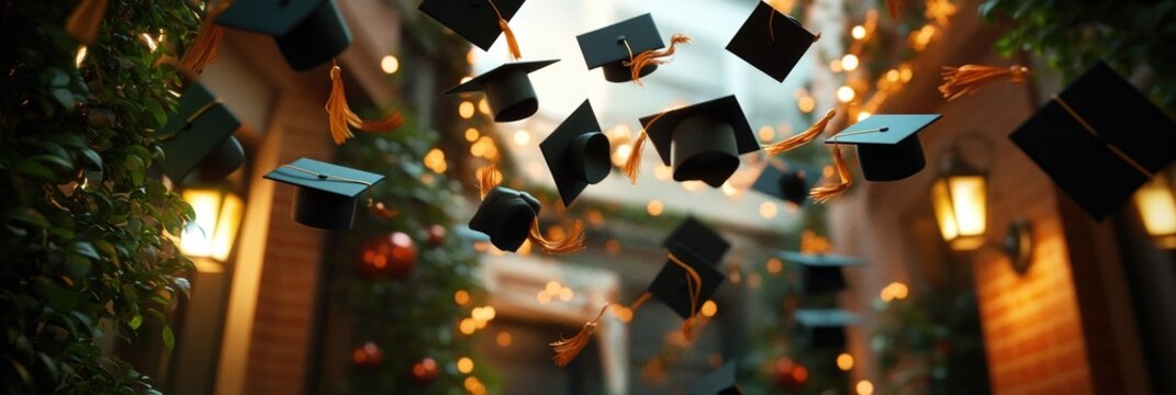 A joyous moment marking the completion of academic pursuits by students.