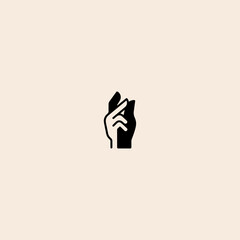Obraz premium Finger snap icon flat vector design.