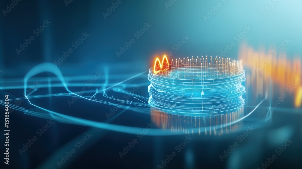 Poster dynamic digital currency motif futuristic environment abstract graphic technology vibes close-up vie