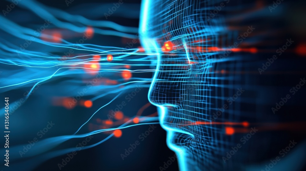 Poster artificial intelligence revolution digital realm data visualization cyber environment futuristic per