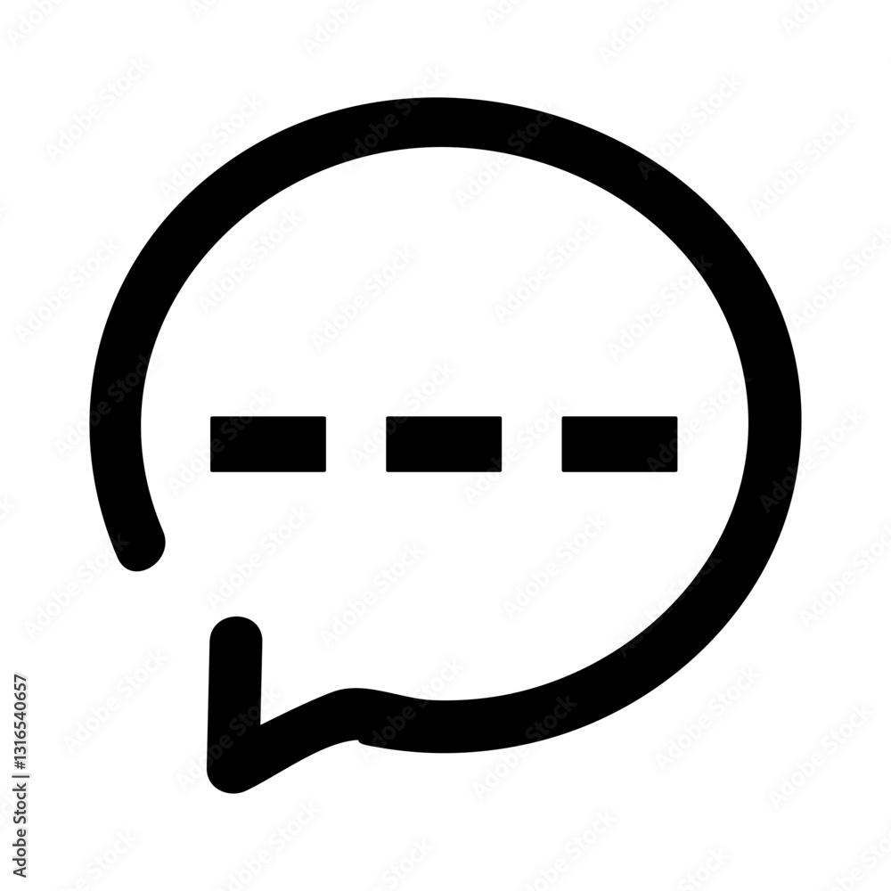 Poster a simple speech bubble icon conveying a message of connection and communication using bold black lin