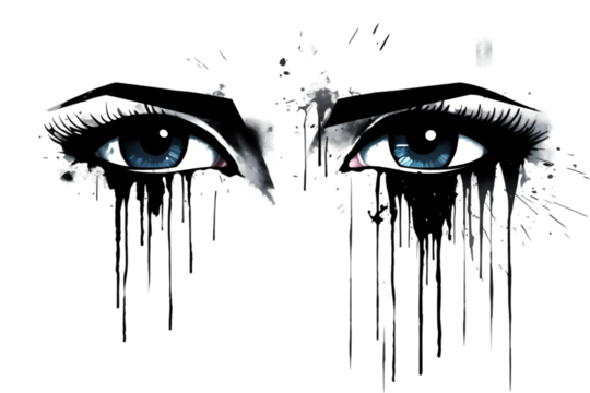 Woman Crying but Smiling – Emotional Yet Uplifting Isolated on Transparent Background
