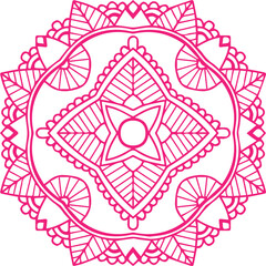 Beautiful flower art and mandala vector design