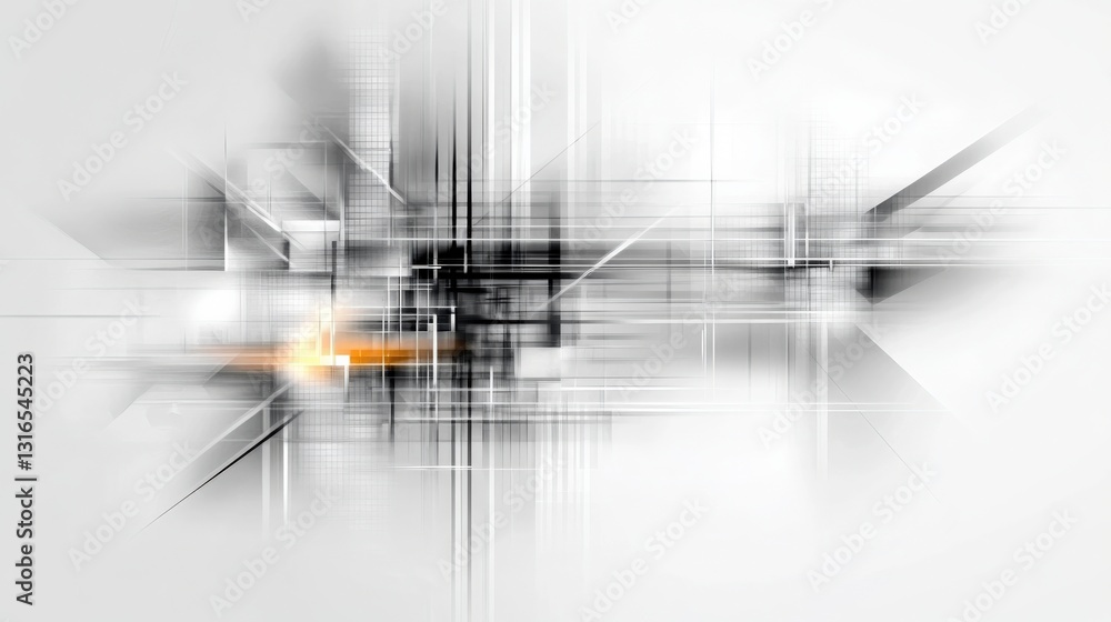 Poster dynamic abstract lines and shapes digital artwork modern minimalism artistic environment conceptual 