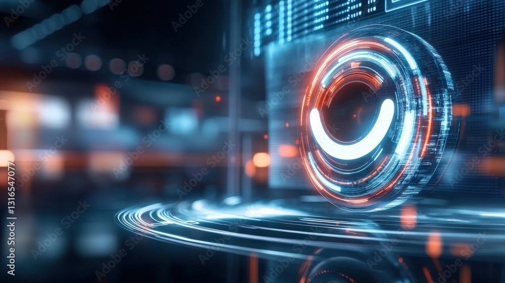 Aufkleber digital innovation showcase futuristic design elements virtual space graphic visualization high-tech