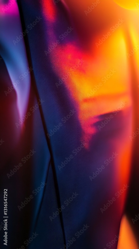Poster an interplay of vivid colors dances across a textured surface, capturing the essence of twilight in 