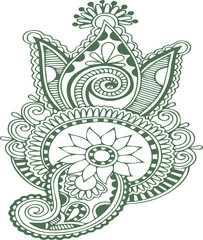 Beautiful flower art and mandala vector design