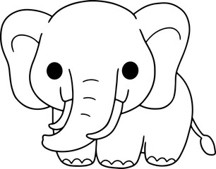 outline elephant