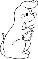 outline kangaroo