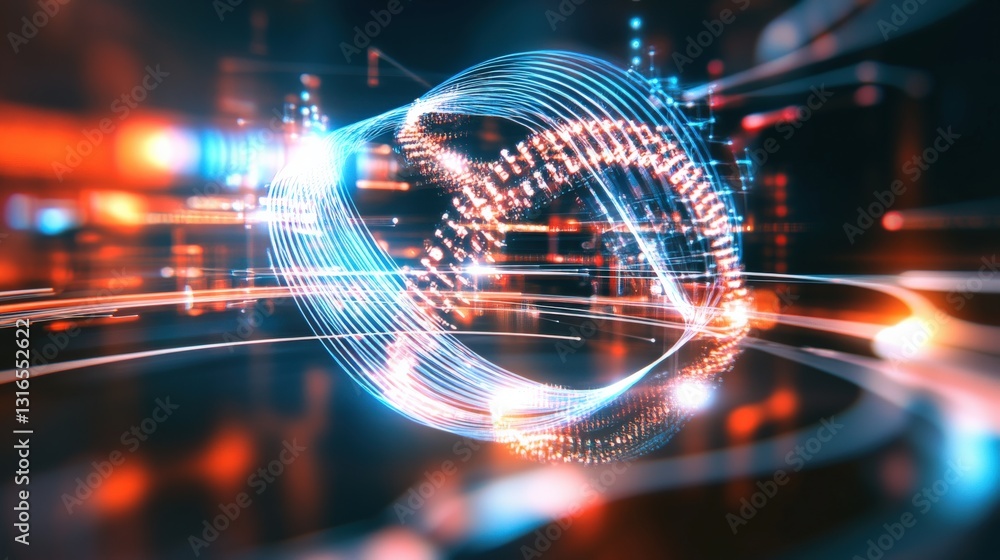 Poster dynamic digital wave animation creative studio visual content futuristic environment abstract viewpo