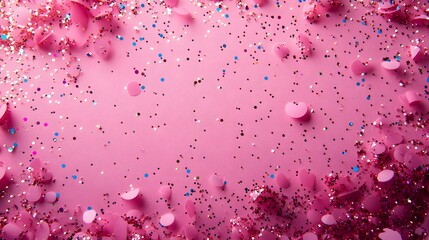 Dynamic Pink Background Showcasing Radiant Confetti Perfect for Celebrating Life's Special Moments