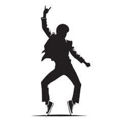 Step Master Dancer silhouette, owning the rhythm - Dance illustration - Minimalist Dance vector - Profession silhouette
