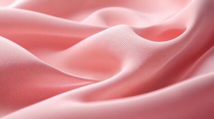 Soft pink fabric with wavy folds, creating depth and texture