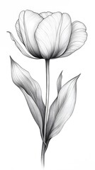 Intricate One Line Art Celebrating Tulips and Women on International Women's Day