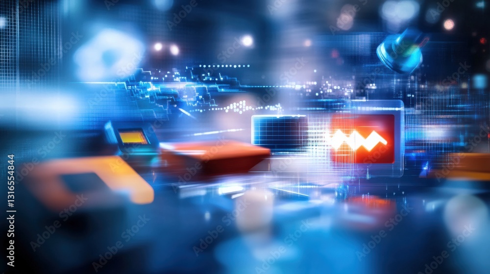 Poster dynamic business insights technology sector digital graphics virtual environment abstract viewpoint 