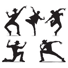 Festival Spirit Dancer silhouette, lighting up the celebration - Dance illustration - Minimalist Dance vector - Profession silhouette
